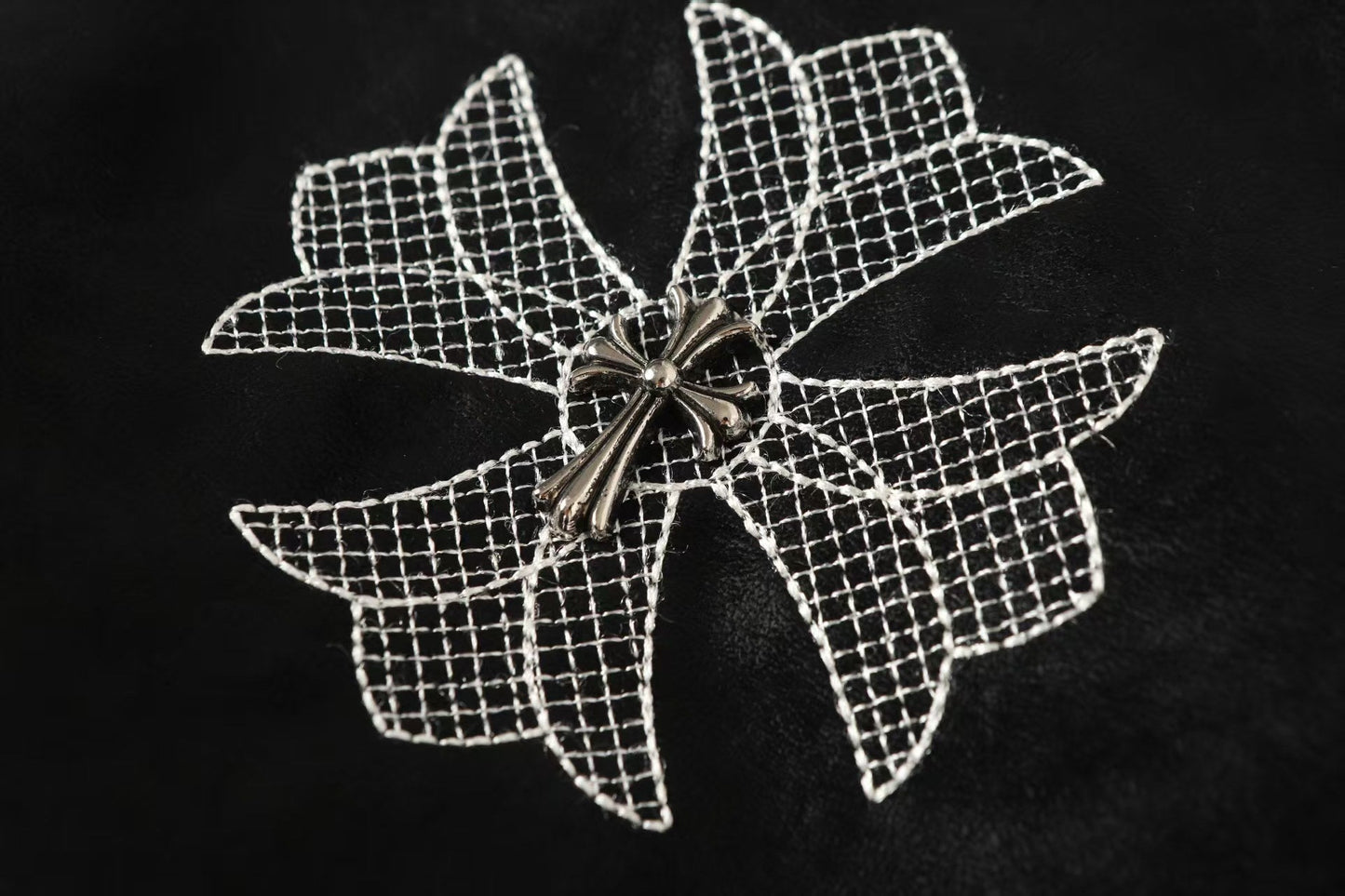 Chrome Hearts Horseshoe Cross Jacket - Black Street Embroidered Coat 8800